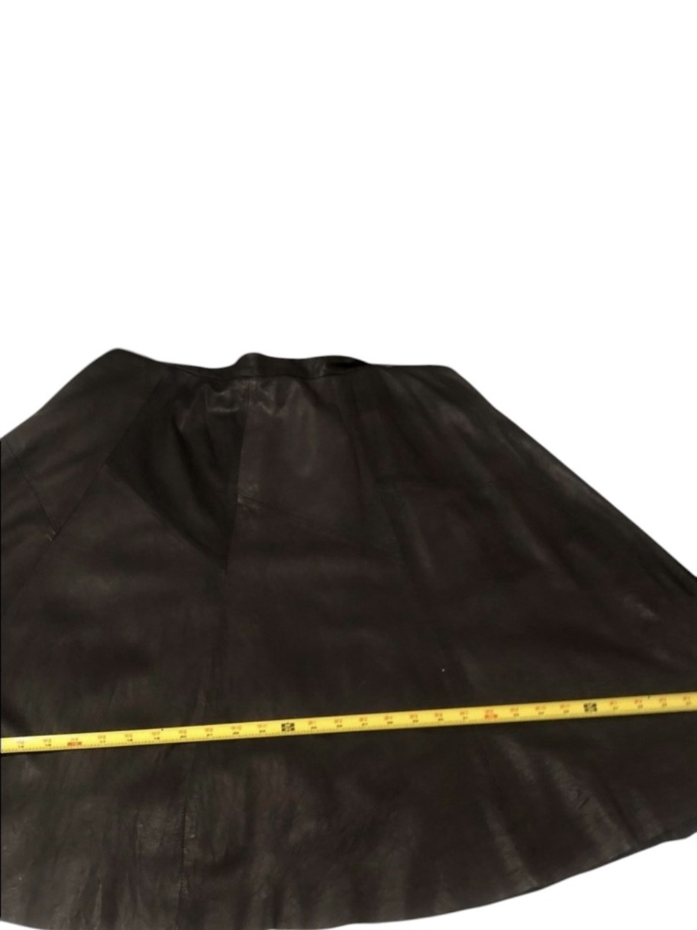 WYETH by TODD MAGILL fits size 10 black ultra soft leather circle skirt - Picture 5 of 14
